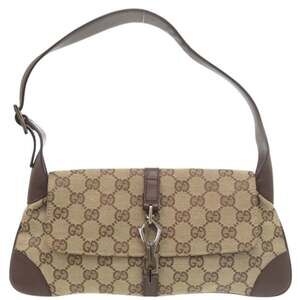 GUCCI Cream Canvas Jackie Bag